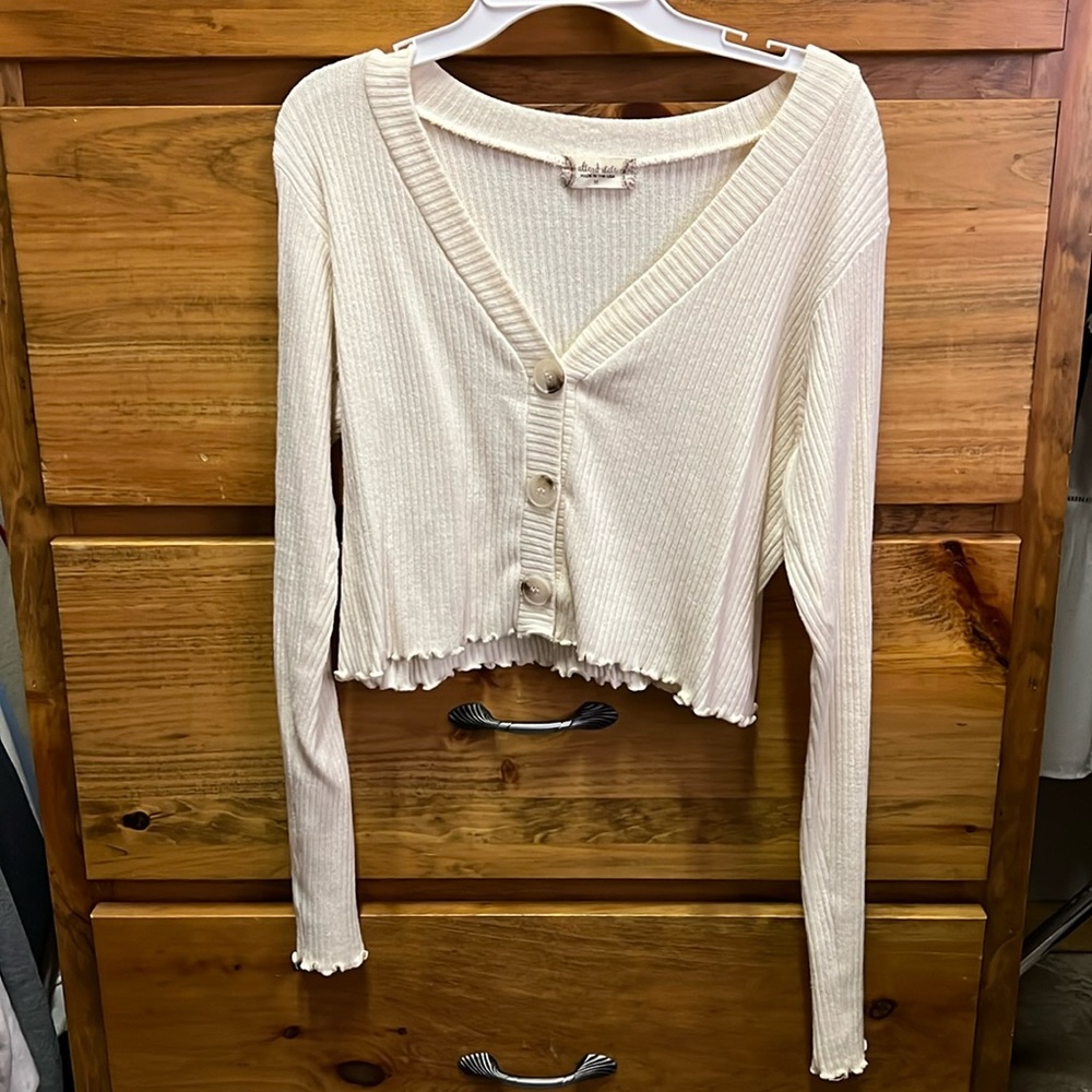 Altar’d State Cropped V-neck Sweater
